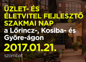 ÜZLET- ÉS ÉLETVITEL FEJLESZTŐ SZAKMAI NAP a Lőrincz-, Kosiba- és Györe-ágon