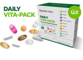 Biocom Daily Vita-Pack: étrend-kiegészítő vitaminbomba, tíz forrásból, napi használatra, havi adagban