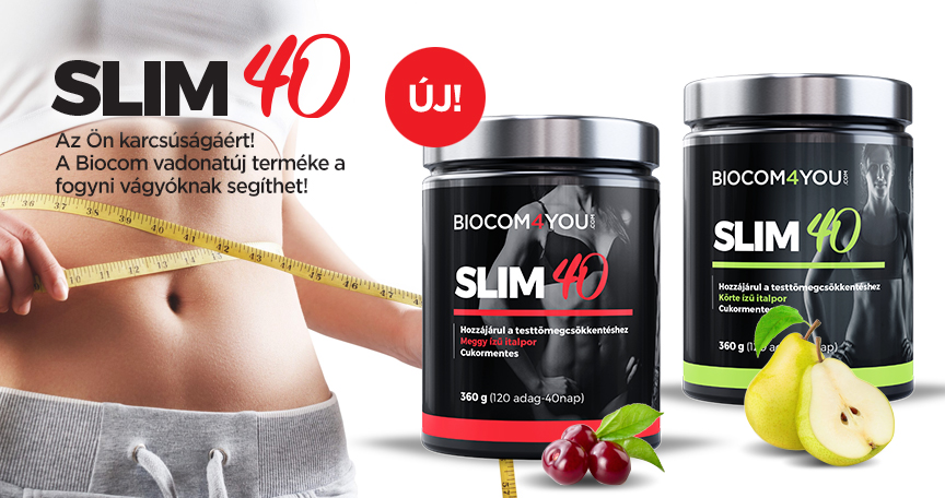 Biocom Slim 40 körte ízű italpor 360 g