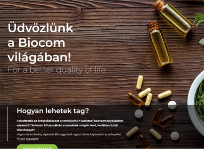 Látványos felülettel fogadja az érdeklődőket regisztrációs oldalunk, a biocomnetwork.ch